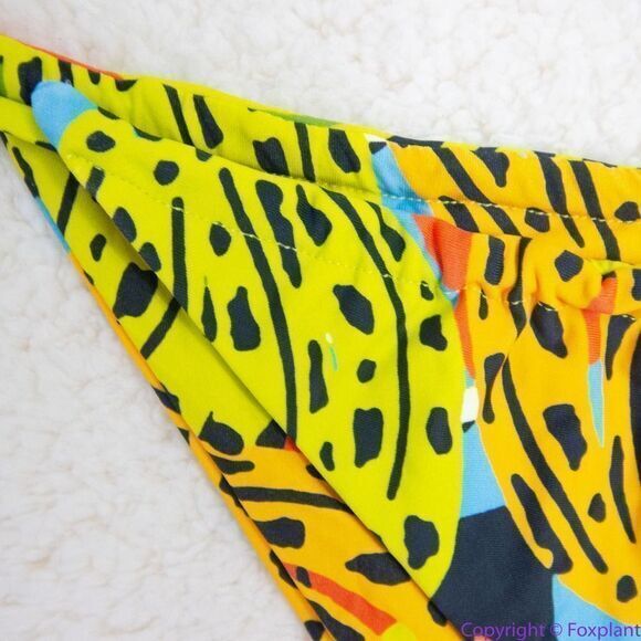 NEW It’s Now Cool square top string bottom bikini in bananas, M - Picture 8 of 16